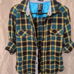 Billabong Plaid long sleeve Size Small
